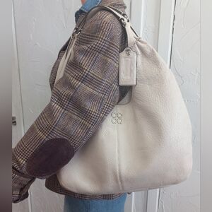 Coach Julia Ergo Bag, Early 2000's, Bone, Silver Hardware